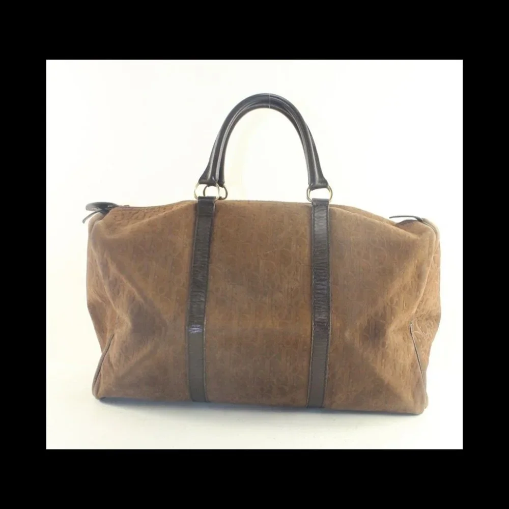 Dior brown embossed